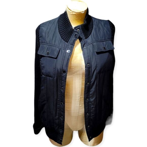 BCBGMaxAzria Black Quilted Jacket Medium - Picture 1 of 5